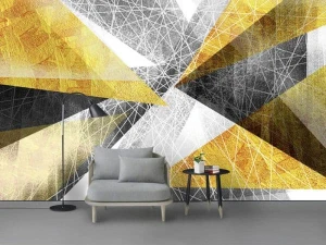 Tranh dán tường 3D trừu tượng hình học TDT230