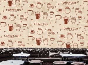 Tranh dán tường những ly cafe TDTA005