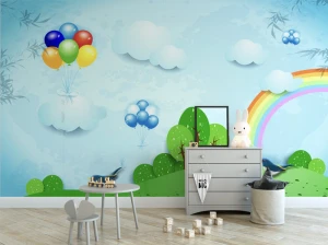 Tranh dán tường vẽ hoạt hình màu sắc TDT692