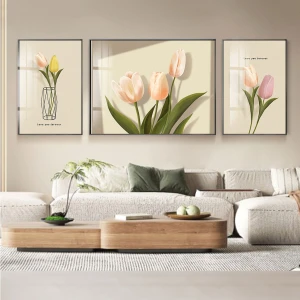 Tranh tráng gương hoa Tulip TG0309