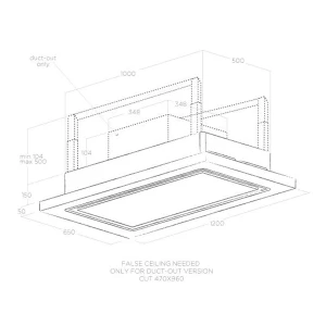Máy hút mùi âm trần Elica LULLABY WH WOOD/A/120 PRF0146227