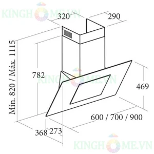 Máy hút mùi áp tường CATA THALASSA WH 700 02178005