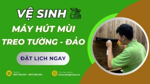 Vệ sinh máy hút mùi treo tường và máy hút mùi đảo