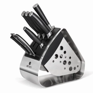 Bộ dao inox Elmich 7 món (4 dao,1 kéo,1 thanh mài dao,1 giá để dao) EL3800