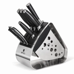 BỘ DAO INOX ELMICH 7 MÓN (4 DAO,1 KÉO,1 THANH MÀI DAO,1 GIÁ ĐỂ DAO) EL3955