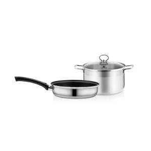 Bộ nồi chảo inox cao cấp Elmich EDA-057 size nồi 24cm,chảo 26cm