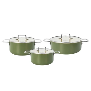 Bộ nồi chống dính Ceramic Elmich Olive Classic EL5231OV01 size nồi 18,20, nồi lẩu 26cm - Elmich