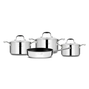 Bộ nồi Inox cao cấp 3 lớp đáy liền Trimax XS EL-3744 size 18,20,24, chảo 26cm