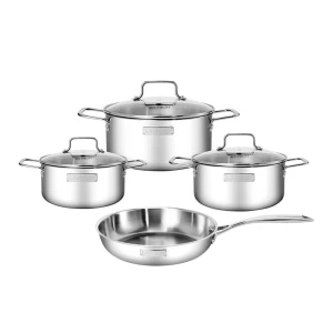 Bộ nồi inox liền khối Elmich EL2476 size 16,20,24,chảo 24cm - Elmich