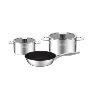 Bộ nồi Inox liền khối Elmich Hera EL-8135IN size 18,22, chảo 26cm - Elmich