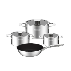 Bộ nồi Inox liền khối Elmich Hera EL-8136IN size 16,18,22,chảo 24cm - Elmich