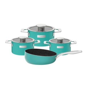 Bộ nồi Inox liền khối Elmich Hera EL-8138 size 16,18,22, chảo full induction 26cm