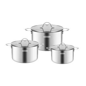 Bộ nồi Inox nguyên khối Elmich Basic EL-2475 size 16,20,26cm - Elmich