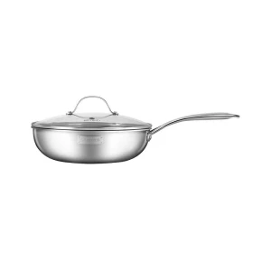 Chảo xào inox cao cấp 3 lớp đáy liền Elmich Trimax EL-4846OL size 26cm
