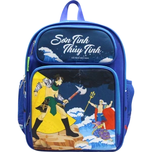 Balo cấp 1 Fairy Tale - Sơn Tinh Thuỷ Tinh màu xanh đậm B-12-096