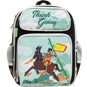 Balo Cấp 1 Fairy Tale - Thánh Gióng màu đen B-12-094