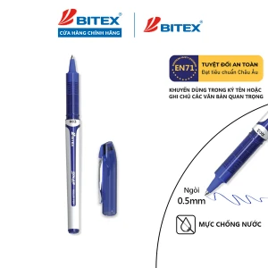 Bút lông bi Bitex R03 mực xanh ngòi 0.5mm