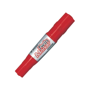 Bút lông dầu Twin Marker mực đỏ MFN-15FB-R-BG