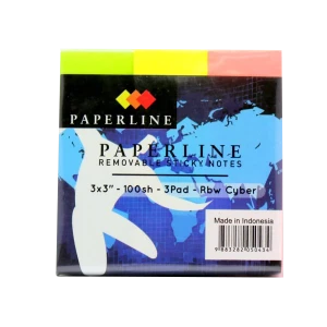 Giấy ghi chú 3x3 inch 3 màu dạ quang