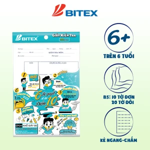 Giấy kiểm tra khổ B5 kẻ ngang có chấm 80gsm EP 04 (20 tờ đôi 10 tờ đơn/xấp)