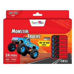 Sáp màu Monstertruck 24 màu - CR11 (24 màu/ hộp)