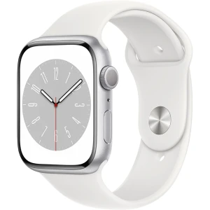 Apple Watch S8 GPS 45mm viền nhôm dây silicone Trắng MP6N3VN/A