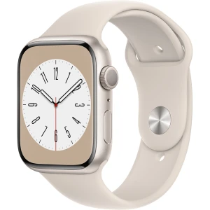 Apple Watch S8 GPS 45mm viền nhôm dây silicone Trắng Starlight MNP23VN/A