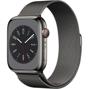 Apple Watch S8 LTE 45mm viền thép dây thép màu Đen Graphite MNKX3VN/A