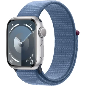 Apple Watch Series 9 GPS 41 mm viền bằng nhôm dây vải Sport Loop Winter Blue