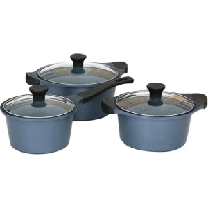 Bộ 3 nồi đúc vân đá xanh Supor Durarock H23102-T1 đường kính 18, 20, 24 cm