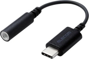 CÁP CHUYỂN TYPE-C QUA JACK 3.5MM ELECOM AD-C35DSBK