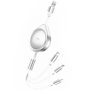 Cáp sạc dây rút Remax 3 trong 1 RC-C018 Bạc