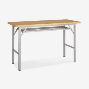 Bàn gấp chân sắt 1m2x0.5m BOV-1205B, Vân Gỗ - Sản phẩm