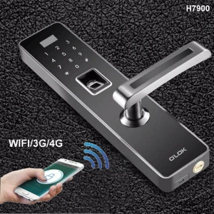 Khóa cửa vân tay O'LOK H7900 mở bằng điện thoại