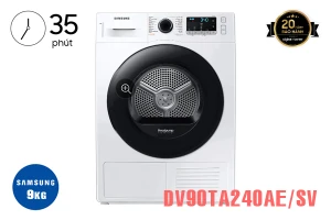 Máy sấy bơm nhiệt Samsung 9 kg DV90TA240AE/SV