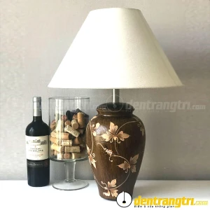 Đèn Gốm Giả Gỗ Nhỏ - DGAK010 - Đèn Trang Trí