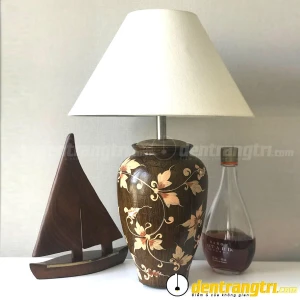 Đèn Gốm Giả Gỗ Trung - DGAK011 - Đèn Trang Trí
