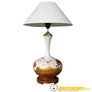 Đèn Gốm Tỏi Bạc Hoa Vàng - DGDN013 - Đèn Trang Trí
