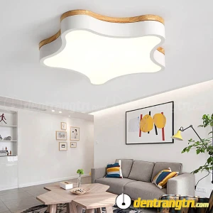 Đèn Ốp Trần Ngôi Sao Phối Gỗ - DOT00094 - Đèn Trang Trí