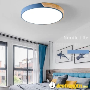 Đèn Ốp Trần Tròn Phối Gỗ - DOT00097 - Đèn Trang Trí