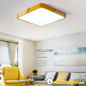Đèn Ốp Trần Vuông Phối Gỗ - DOT00095 - Đèn Trang Trí
