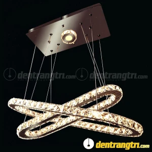 Đèn Thả Pha Lê 2 Vòng Oval - DTVK 2668 - Đèn Trang Trí