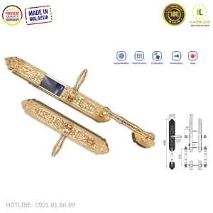 Khóa đại sảnh vân tay Kassler KL-999- Mạ vàng 24k