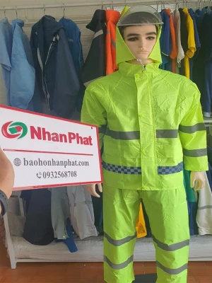 Áo mưa bộ màu xanh chuối AM678-10 chống thấm