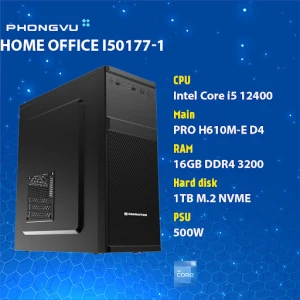 PC PV Home Office I50177-1 (Intel Core i5-12400/ 1 x 16GB/ 1TB SSD/ Free DOS)