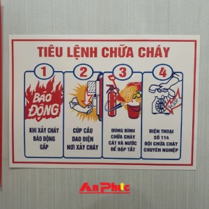 Bảng tiêu lệnh PCCC nhựa dẻo