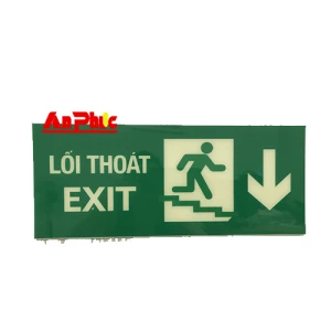 Biển exit thoát hiểm dạ quang