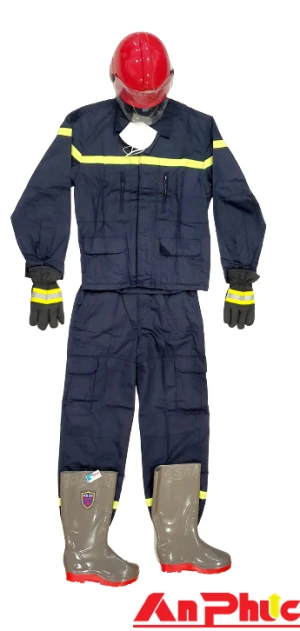 Bộ quần áo chữa cháy thông tư 56 quần áo xanh đen