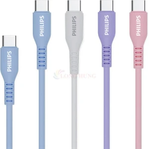 Cáp USB Type-C to Type-C Philips 1.2m USB 2.0 60W DLC8601