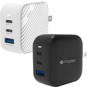 Cốc sạc Mazer Infinite.Boost SuperMINI 66W 2Type-C 1 USB M-GAN66W